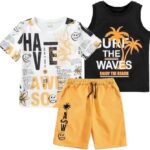 طقم اولادي صيفي قطن 3 قطع